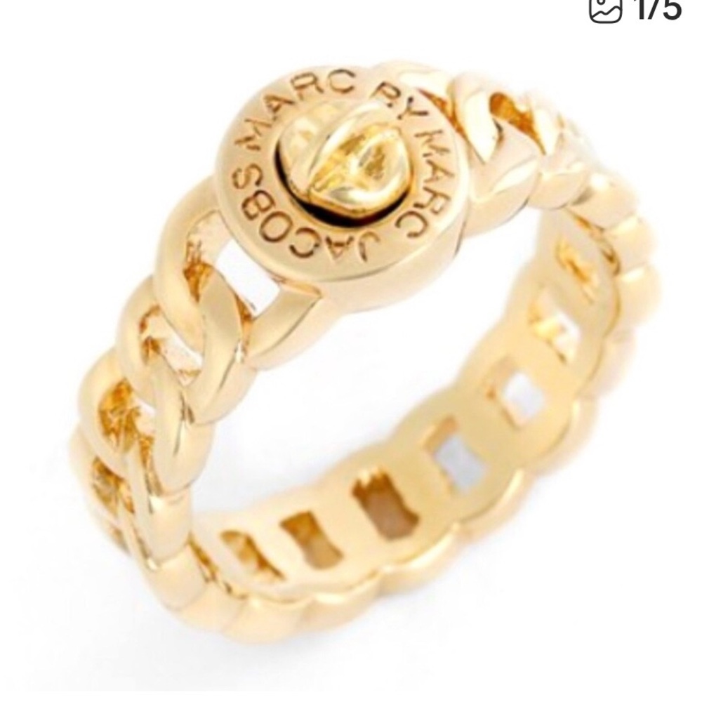 NWT Marc By Marc Jacobs Gold “Katie” Chain Link Ring M-L